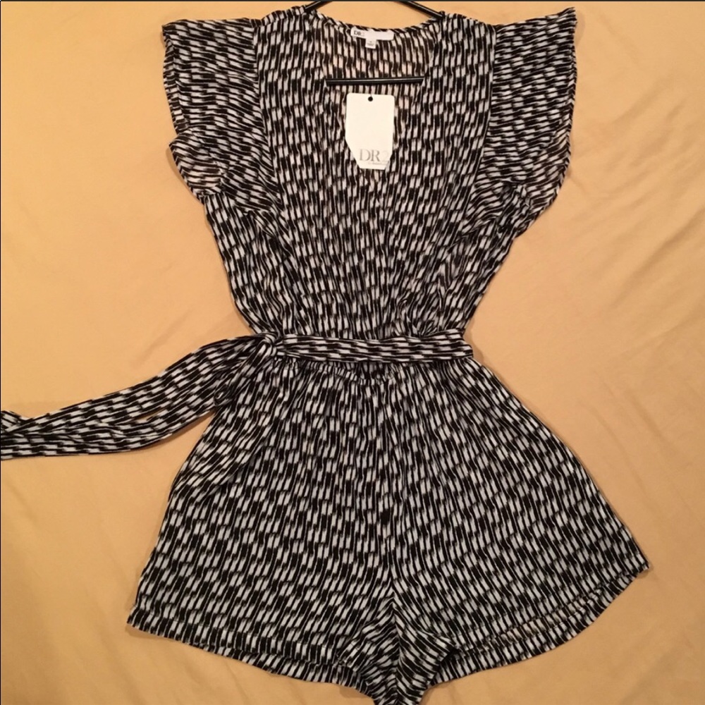 Black and White Romper size Small